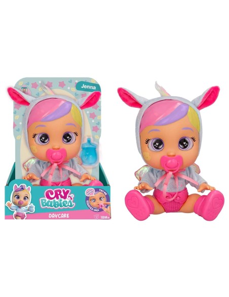 Cry Babies Day Care Jenna Doll with Outfit & 3 Accessories SAN923744 IMC Toys | Futurartshop.com