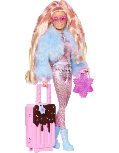 Barbie Extra Fly Bambola Viaggiatrice Tema Neve 15 Accessori AGRHPB16 Mattel | Futurartshop.com