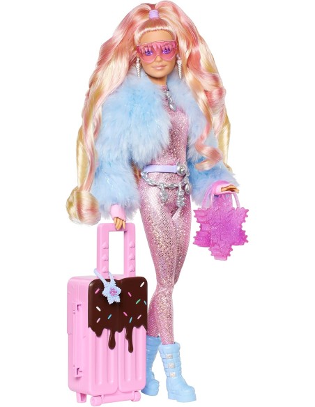 Barbie Extra Fly Bambola Viaggiatrice Tema Neve 15 Accessori AGRHPB16 Mattel | Futurartshop.com