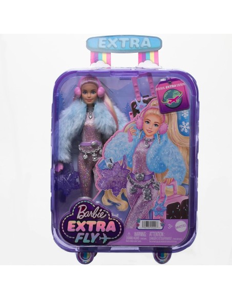 Barbie Extra Fly Bambola Viaggiatrice Tema Neve 15 Accessori AGRHPB16 Mattel | Futurartshop.com