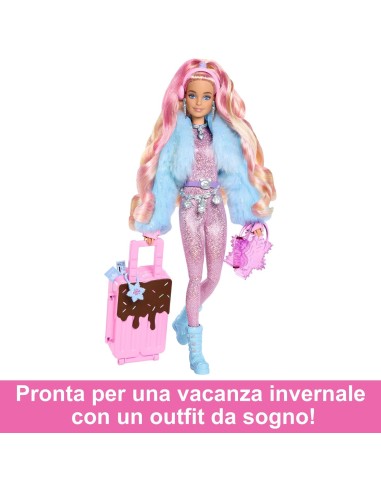 Barbie Extra Fly Travel Doll Snow Theme 15+ Accessories AGRHPB16 Mattel | Futurartshop.com
