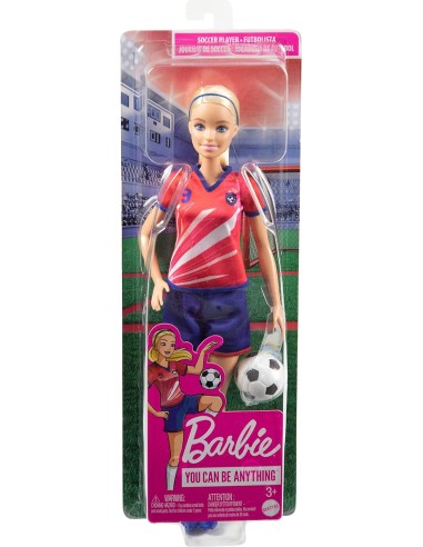 Barbie Calciatrice Bambola Capelli Biondi Numero 9 Calcio Sport AGRHCN17 Mattel | Futurartshop.com