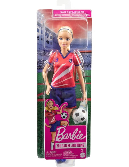 Barbie Calciatrice Bambola Capelli Biondi Numero 9 Calcio Sport AGRHCN17 Mattel | Futurartshop.com