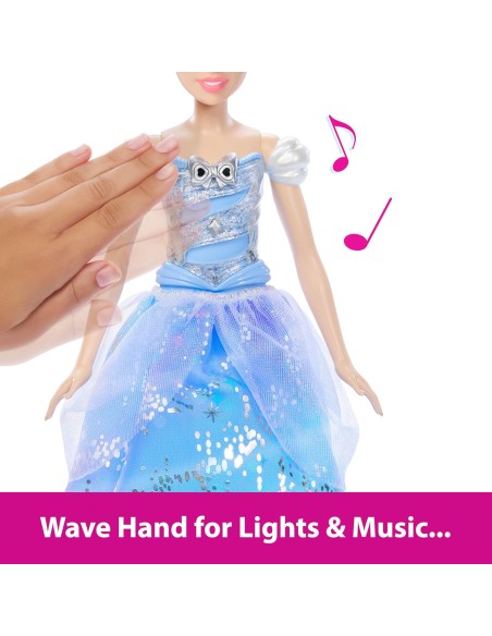 Disney Cinderella Enchanted Ball Doll Light-Up Dress Magic Wand AGRJBF94 Mattel | Futurartshop.com