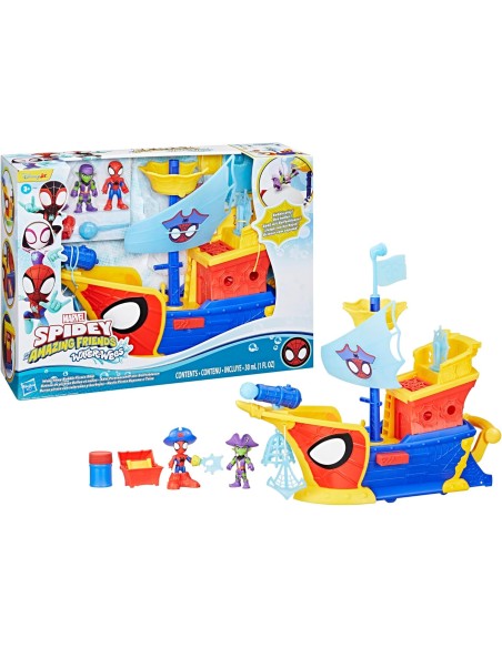 Marvel Spidey Amici Water-Webs Nave Pirata Ragnatele Bolle Giocattolo AGRG0666 Hasbro | Futurartshop.com