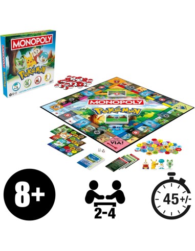 Monopoly Pokémon Edition Board Game Italian Version AGRG0716 Hasbro | Futurartshop.com