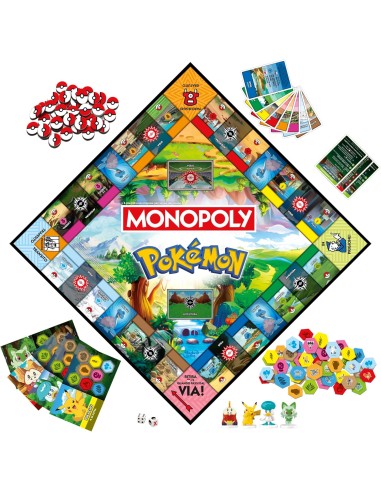 Monopoly Pokémon Edition Board Game Italian Version AGRG0716 Hasbro | Futurartshop.com
