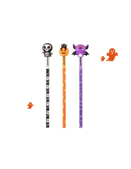 Set 3 Matite HB Halloween - Matite Grafite Tema Horror Scuola LAGCOL25882 Colourbook | Futurartshop.com
