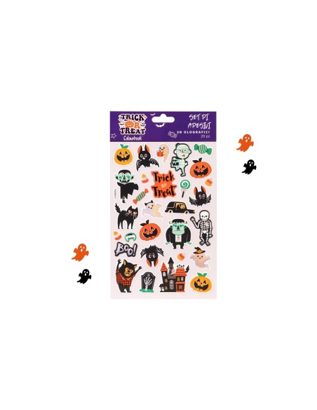Set Adesivi Halloween 3 Modelli - Stickers Decorativi Tema Horror LAGCOL25887 Colourbook | Futurartshop.com