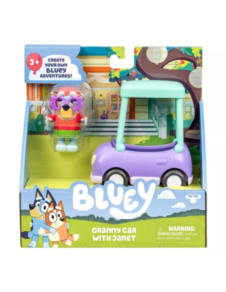 Bluey Chat Mates Auto delle Nonne con Figura Janet - Veicolo Giocattolo ROC21739725 Moose | Futurartshop.com