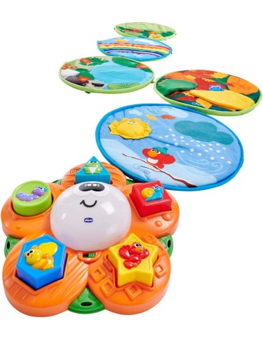 Kids Sensory Play Mat with Sounds & Lights 5 Soft Tiles Electronic TOY11315 Chicco | Futurartshop.com