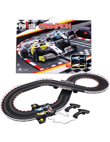 Polistil Champion Electric Race Track 1:43 Scale with 2 Slot Cars BUR96152 Burago | Futurartshop.com