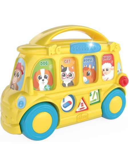 Chicco Bilingual Animal School Bus Educational Toy AGR57891 Chicco | Futurartshop.com