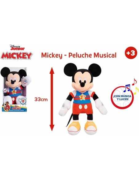 Micky Topolino Peluche Musicale Morbido 28cm con Luci e Suoni Interattivo AGRMCC13000 Giochi Preziosi | Futurartshop.com