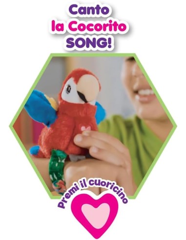 Happy Cocorito Peluche Interattivo Pappagallo Sempre Con Te - Giocattolo Parlante per Bambini AGRYES52499  | Futurartshop.com
