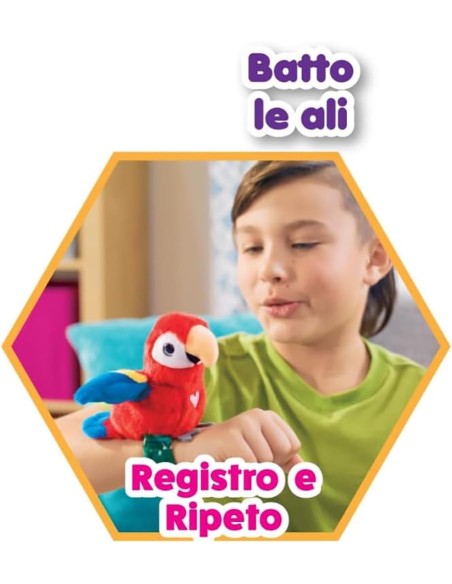 Happy Cocorito Peluche Interattivo Pappagallo Sempre Con Te - Giocattolo Parlante per Bambini AGRYES52499  | Futurartshop.com