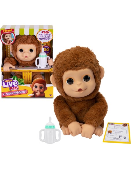 Little Live Pets Mango Scimmietta Interattiva 50 Suoni AGRLP50000 Moose | Futurartshop.com