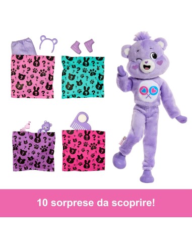 Barbie Cutie Reveal Care Bears Share Bear - Bambola Cambia Colore 10 Sorprese ROUJCN94 Mattel | Futurartshop.com