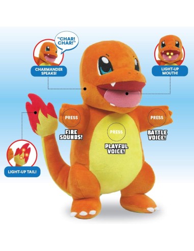 Pokémon Charmander Peluche Interattivo con Suoni e Movimenti ROU97770 Jazwares | Futurartshop.com