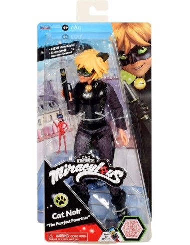 Miraculous Ladybug Fashion Cat Noir - 30cm Doll with Costume ROU50029 Bandai | Futurartshop.com