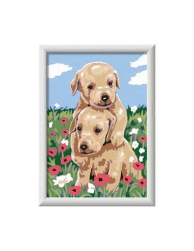 CreArt Retriever Coccoloso 13x18cm Kit Dipingere con Numeri RAV23091 Ravensburger | Futurartshop.com