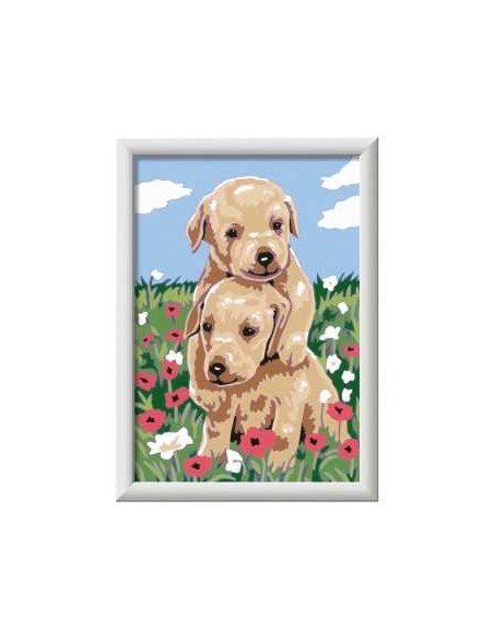 CreArt Retriever Coccoloso 13x18cm Kit Dipingere con Numeri RAV23091 Ravensburger | Futurartshop.com