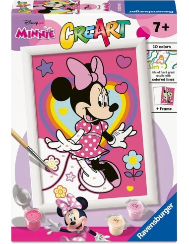 CreArt Disney Minnie 13x18cm Paint by Numbers Kit RAV23040 Ravensburger | Futurartshop.com