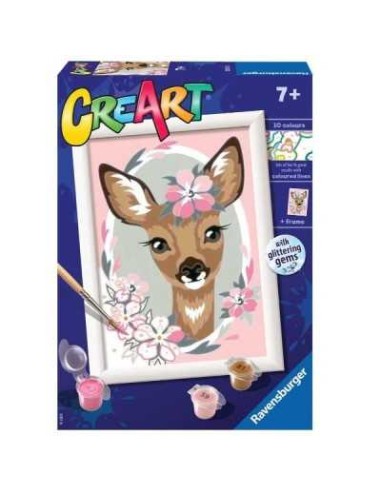 CreArt Cerbiatto Adorabile 13x18cm Kit Dipingere con Numeri RAV20072 Ravensburger | Futurartshop.com