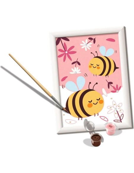CreArt Happy Bumblebees 13x18cm Paint by Numbers Kit RAV23973 Ravensburger | Futurartshop.com