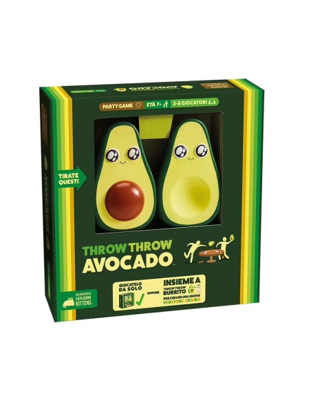 Throw Throw Avocado Exploding Kittens Party Game 2-6 Players AGR6501844  | Futurartshop.com
