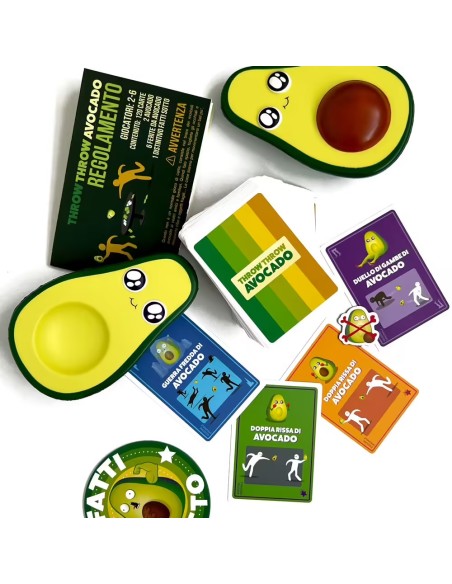 Throw Throw Avocado Exploding Kittens Party Game 2-6 Players AGR6501844  | Futurartshop.com