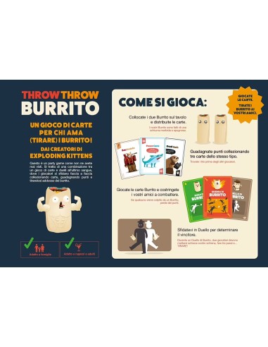 Throw Throw Burrito Asmodee Party Game 2-6 Giocatori Età 7+ AGREKITTBO1IT  | Futurartshop.com