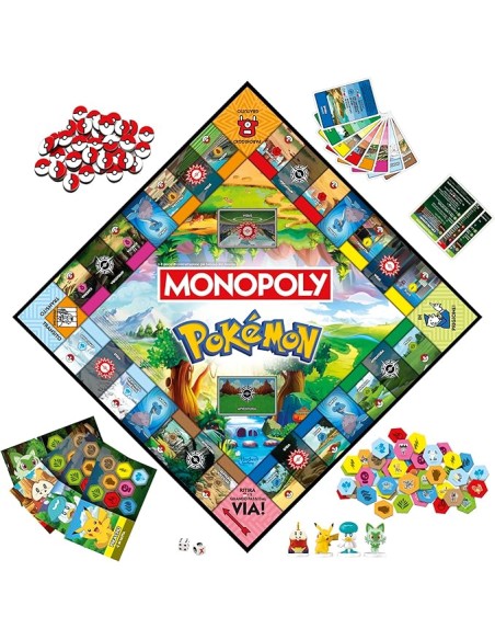 Monopoly Pokémon Edition Board Game 2-4 Players Ages 8+ AGRG0716 Hasbro | Futurartshop.com
