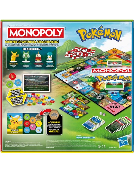 Monopoly Pokémon Edition Gioco da Tavolo 2-4 Giocatori 8+ AGRG0716 Hasbro | Futurartshop.com