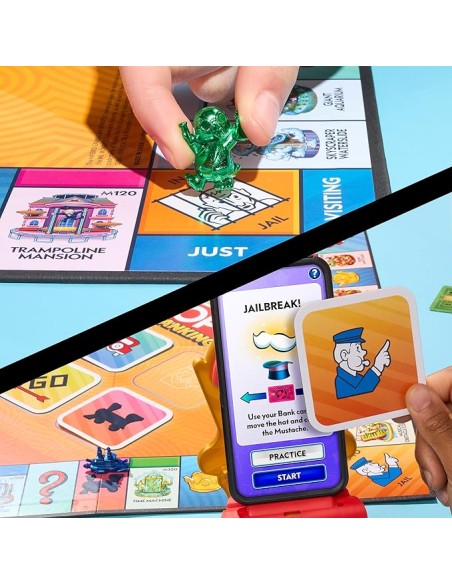 Monopoly App Banking Board Game 2-6 Players Ages 8+ AGRG1424 Hasbro | Futurartshop.com