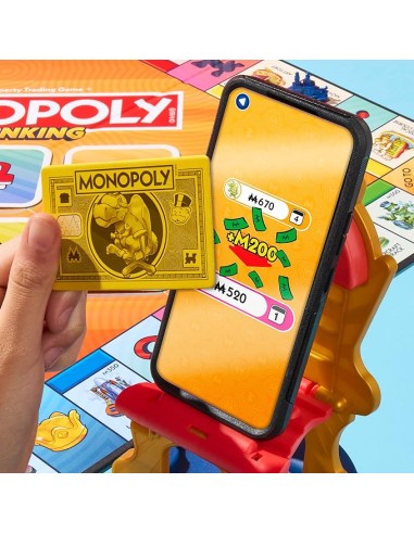 Monopoly App Banking Board Game 2-6 Players Ages 8+ AGRG1424 Hasbro | Futurartshop.com