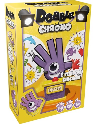 Dobble Chrono Card Game Timer 1-8 Players Age 6+ AGRDOBCH02IT  | Futurartshop.com