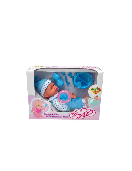 Bambolotto Pupottino 25cm con Set Pappa Accessori 2 Colori EAS18260  | Futurartshop.com