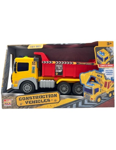 Road Works Truck Toy with Lights Sounds 3 Assorted Models Kids EAS18130 Easy Toys | Futurartshop.com