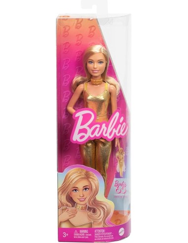 Barbie Fashionistas 222 Golden Jumpsuit 65th Anniversary Doll AGRHRH19 Mattel | Futurartshop.com