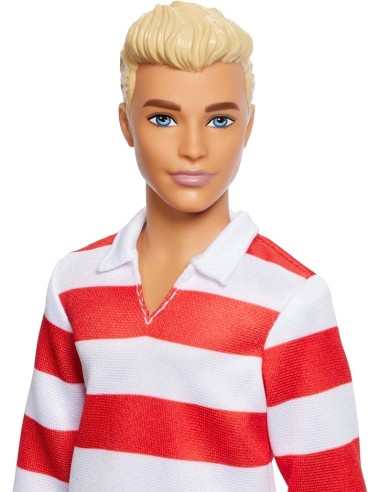 Ken Fashionistas 241 Red Striped Polo Pink Shorts Blonde Doll AGRHYV01 Mattel | Futurartshop.com