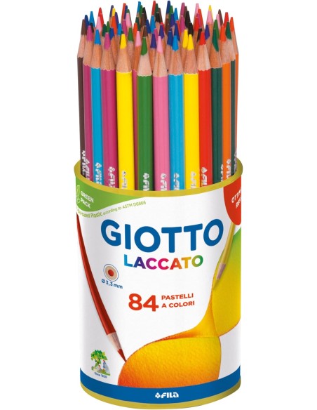 Giotto Laccato Jar 84 Colored Pencils 3.3mm Lead 12 Colors FILF520100 Fila | Futurartshop.com