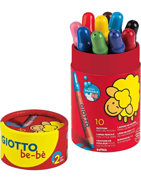 Giotto Be-Bè Jar 10 Super Pencils 7mm Lead Children 2+ ARV479400 Fila | Futurartshop.com