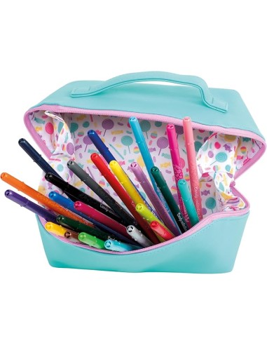 Tratto Pen Candy Collection XL Pouch 24 Markers with Handle FILF813600 Fila | Futurartshop.com
