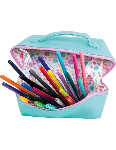 Tratto Pen Candy Collection XL Pouch 24 Markers with Handle FILF813600 Fila | Futurartshop.com