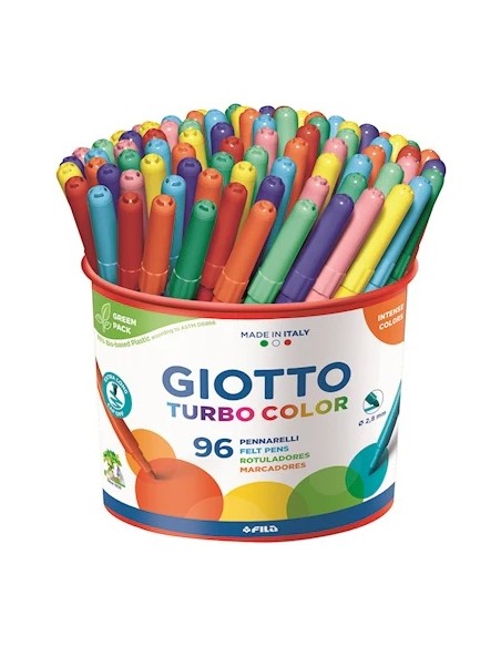 Giotto Turbo Color Jar 96 Fine Tip Markers 2.8mm FILF521500 Fila | Futurartshop.com