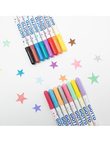 Giotto Turbo Glitter Case 8 Glitter Effect Markers FILF425800 Fila | Futurartshop.com