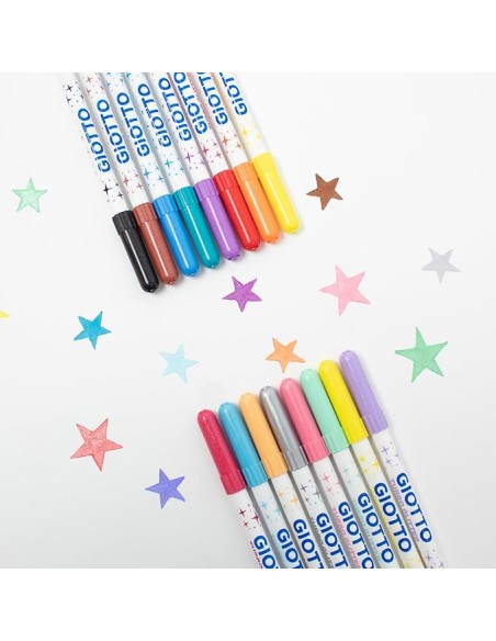 Giotto Turbo Glitter Case 8 Glitter Effect Markers FILF425800 Fila | Futurartshop.com
