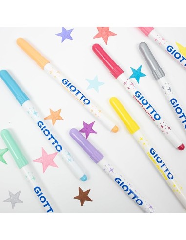 Giotto Turbo Glitter Astuccio 8 Pennarelli Effetto Brillante FILF425800 Fila | Futurartshop.com
