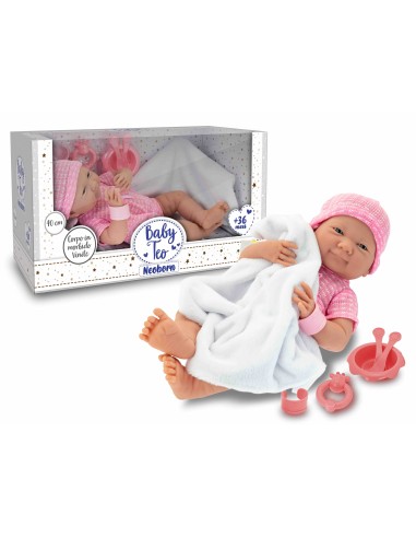 Baby Teo Newborn Baby Girl Doll 40cm - Large Realistic Female Newborn Doll for Pretend Play TEO80945 Teorema | Futurartshop.com